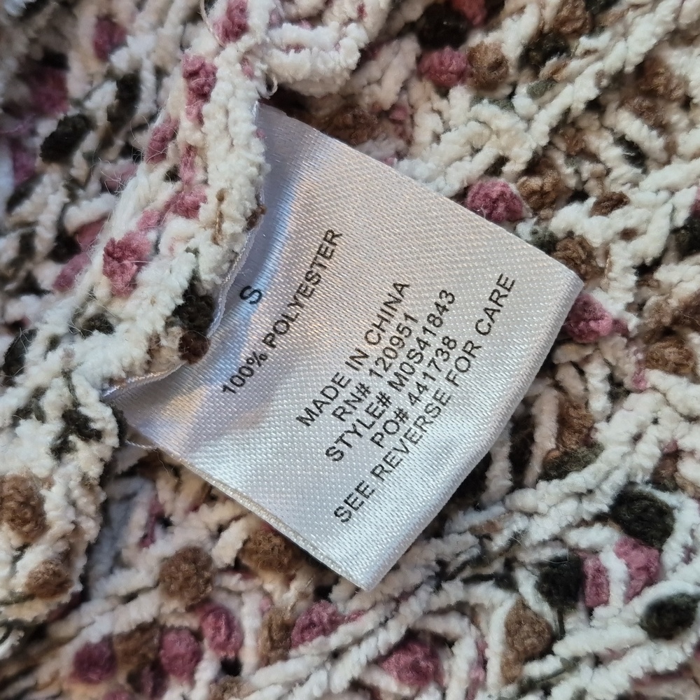 2 Hippie Rose Soft & Cozy Ivory, Mauve, & Brown Knit Cardigans, XS - Picture 15 of 16